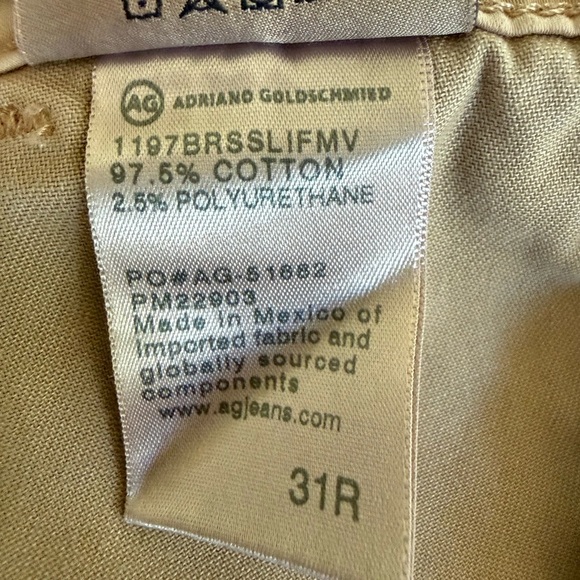 🌅 EUC: AG Adriano Goldschmied Wanderer Shorts 31R Sulfur Dune Rose Slim Trouser - Picture 4 of 13
